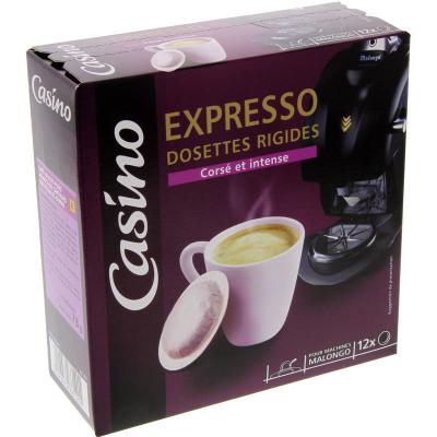 Café 12 dosettes rigides corsé et intense Casino