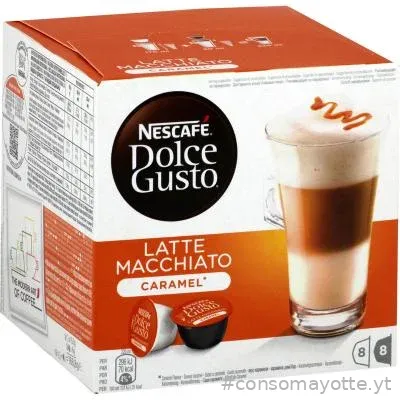 Café  8 capsules Latte Macchiato saveur caramel Dolce Gusto Nescafé