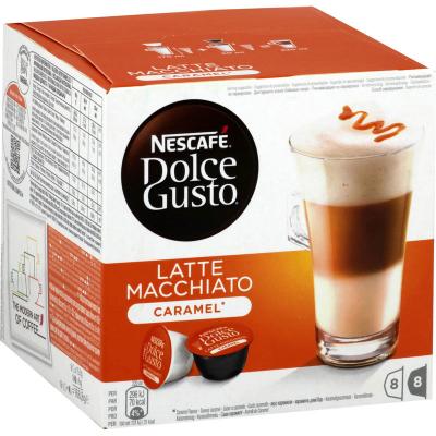 Café  8 capsules Latte Macchiato saveur caramel Dolce Gusto Nescafé