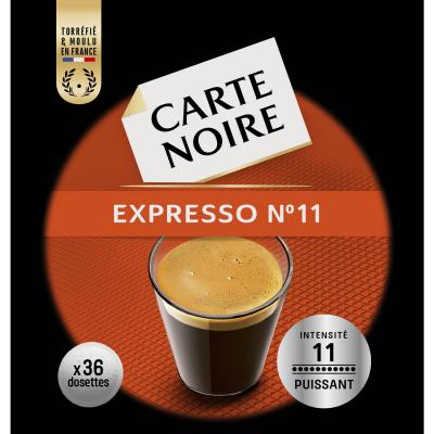 Café 36 dosettes souples espresso n°11 Carte Noire