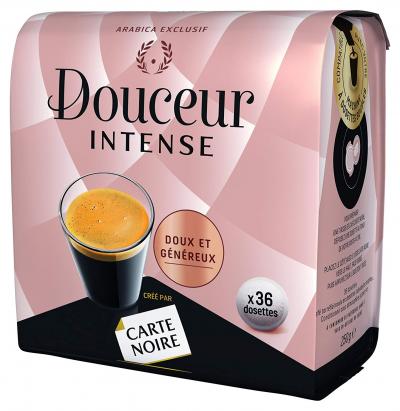 Café 36 dosettes souples douceur intense Carte Noire