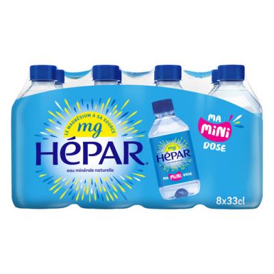 Eau minérale naturelle 8x33cl Hépar