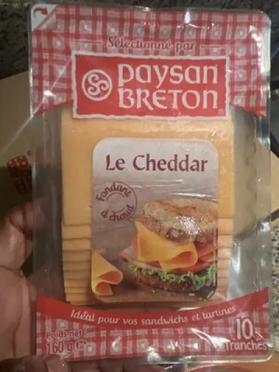 Cheddar tranché x10 Paysan Breton
