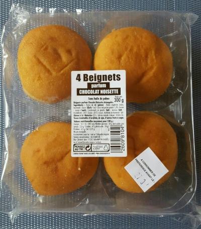 Beignets chocolat noisette x4 Casino
