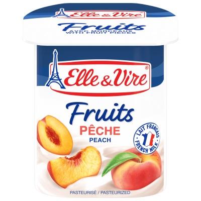 Desserts lactés fruits pêche x4 Elle & Vire