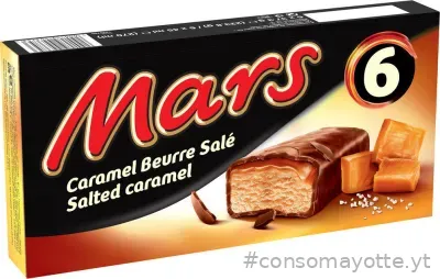 Barres Crème glacée Caramel x6  Mars