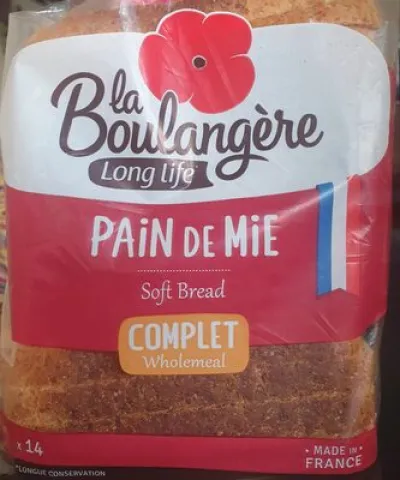 Pain de mie complet x14 La Boulangère