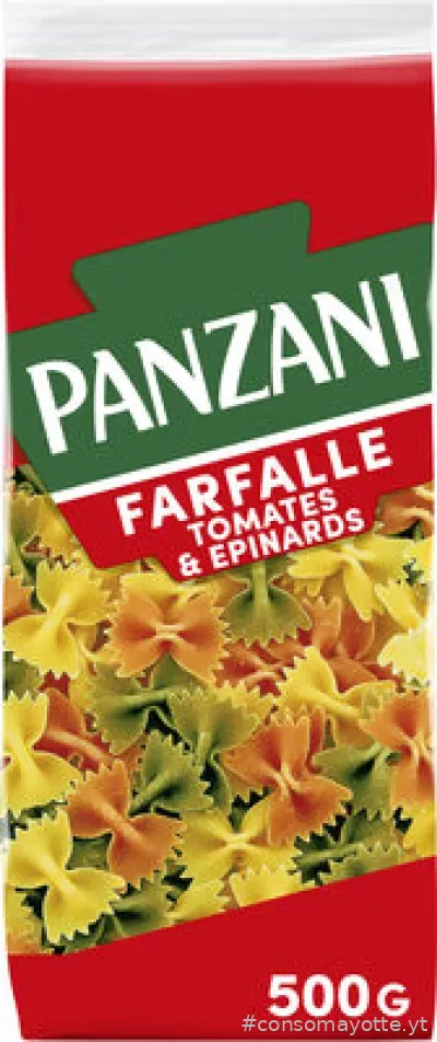 Pâtes farfalle tomates épinards Panzani