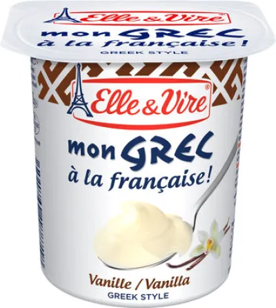 Elle & vire desserts lactes mon grec vanille Elle&Vire