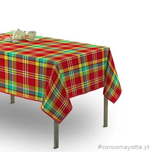 Nappe anti-tache madras rectangle Facilitys