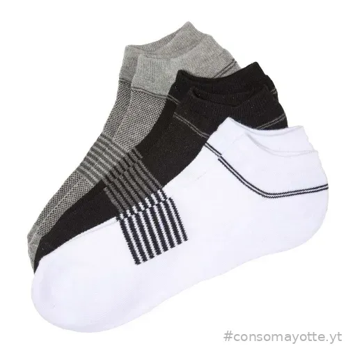 Chaussettes basses x3 · 36/38 