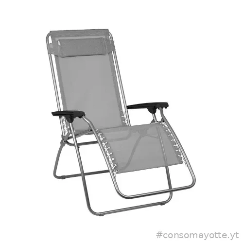Fauteuil transat textilène · Gris Terre Jardin