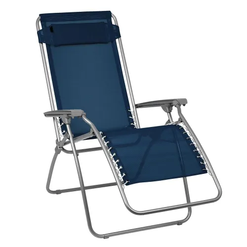 Fauteuil transat textilène · Bleu Terre Jardin