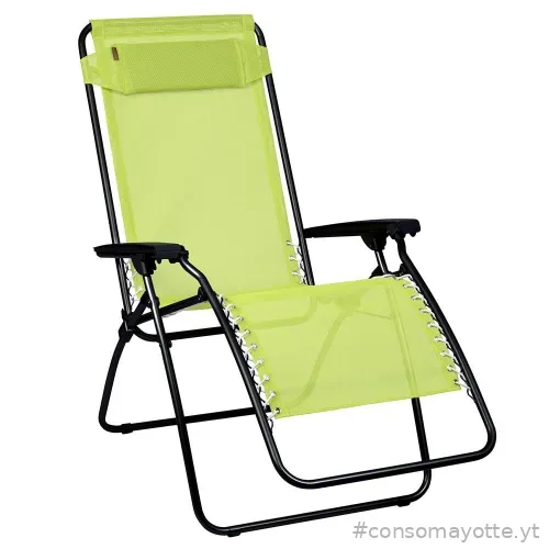 Fauteuil transat textilène · Vert Terre Jardin