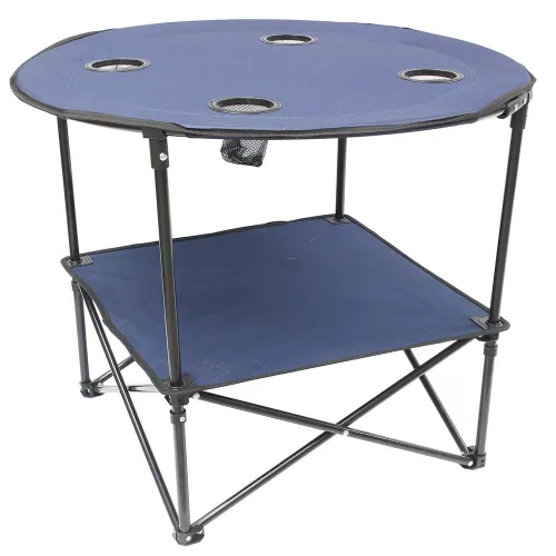Table pique-nique pliante avec étagère · Bleu Terre Jardin