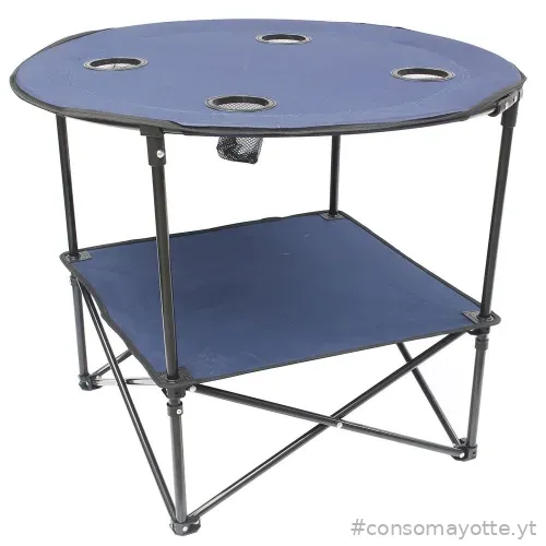 Table pique-nique pliante avec étagère · Bleu Terre Jardin