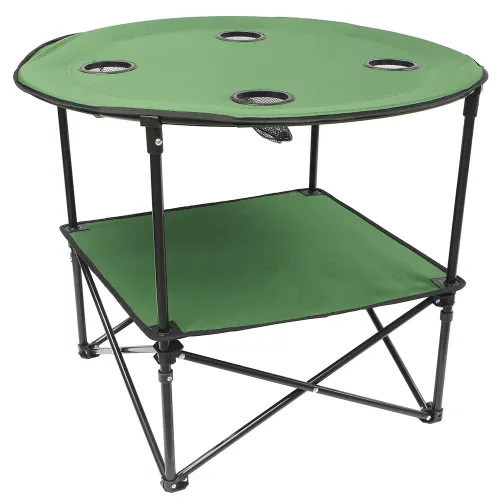 Table pique-nique pliante avec étagère · Vert Terre Jardin