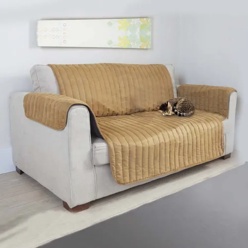 Couvre fauteuil et canapé waterproof · Marron / 2 places Facilitys