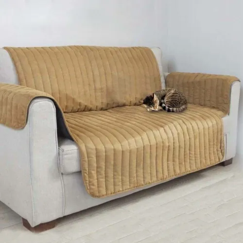 Couvre fauteuil et canapé waterproof · Marron / 3 places Facilitys