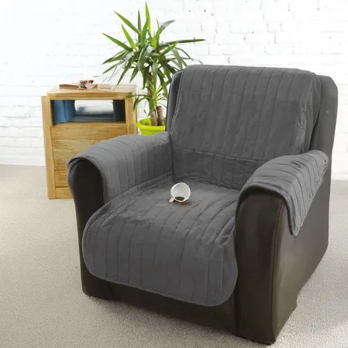 Couvre fauteuil et canapé waterproof · Gris / 1 place Facilitys