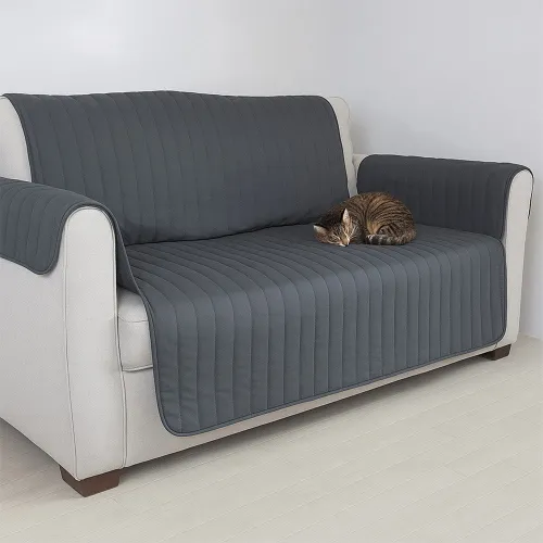 Couvre fauteuil et canapé waterproof · Gris / 2 places Facilitys