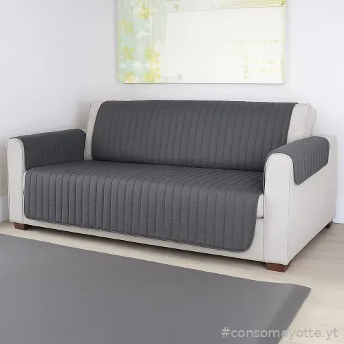 Couvre fauteuil et canapé waterproof · Gris / 3 places Facilitys