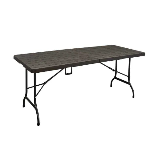 Table pliante imitation lattes bois Terre Jardin