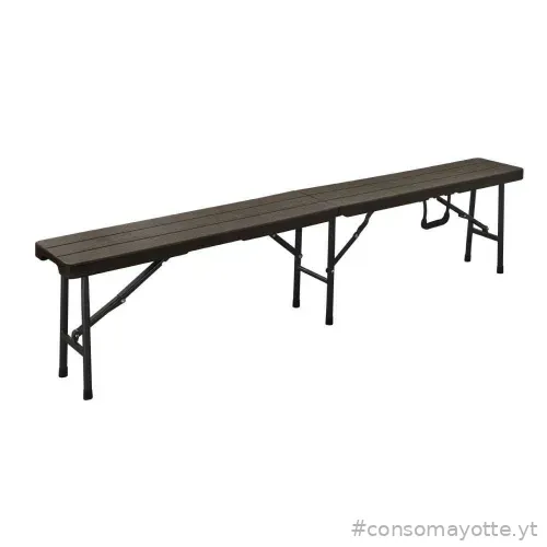 Banc pliant imitation lattes bois Terre Jardin