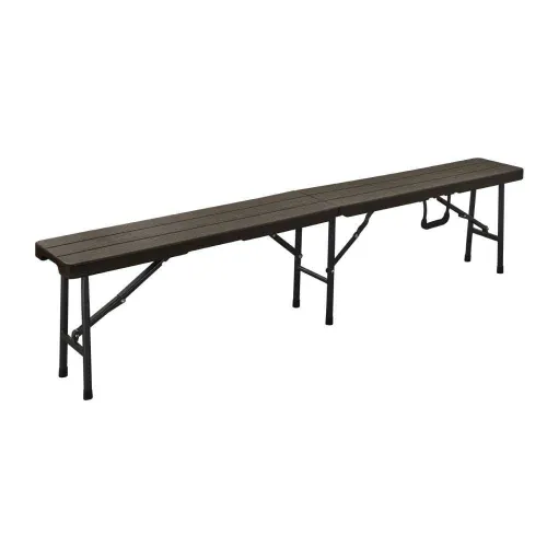 Banc pliant imitation lattes bois Terre Jardin