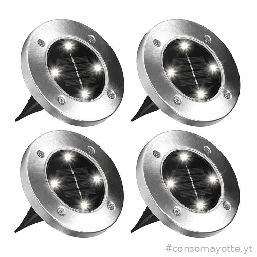 Balises solaires disque x4 Terre Jardin