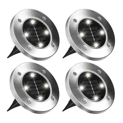 Balises solaires disque x4 Terre Jardin