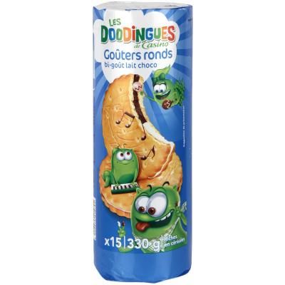 Goûters ronds bi-goût lait choco Doodingues